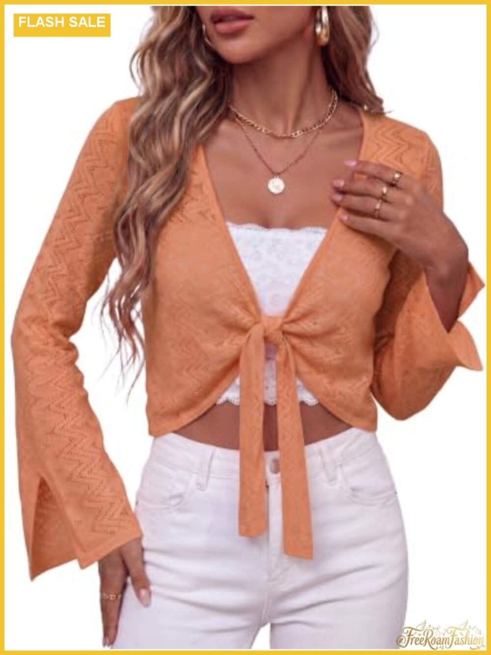 Linen Blend Tie Front Shrug Bolero Cardigan Summer Beach Cover Up